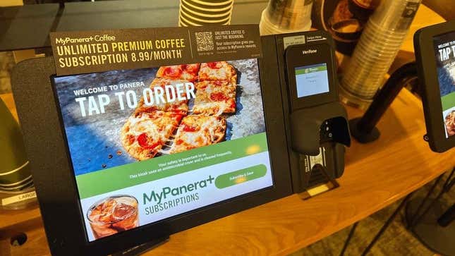 Panera Bread ordering kiosk