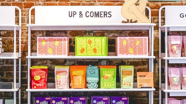 Omsom noodles on display at Foxtrot store