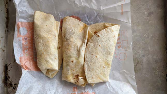 3 BK Royal Crispy Wraps on tray