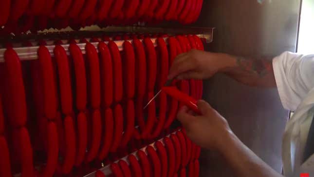 red hot dogs