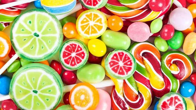 Fruit slice lollipops