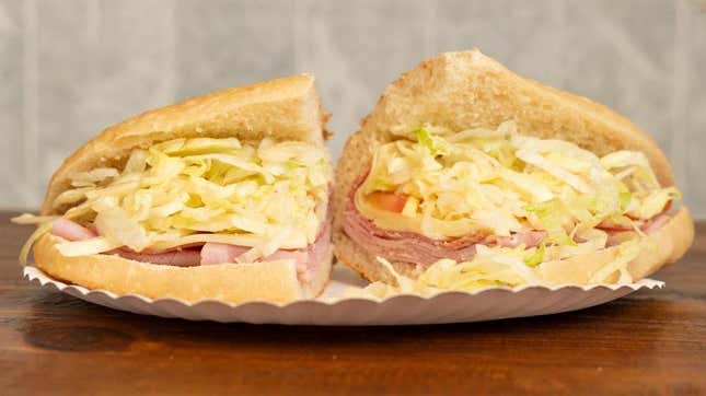 Italian hoagie with mortadella