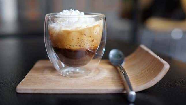 Espresso with whipped cream