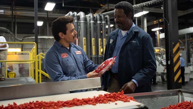 Jesse Garcia and Dennis Haysbert in "Flamin' Hot"