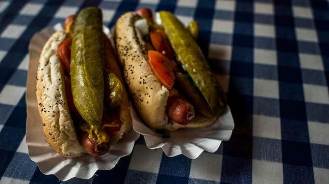 chicago style hot dogs